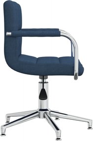 vidaXL Καρέκλα Γραφείου Περιστρεφόμενη Μπλε Υφασμάτινη