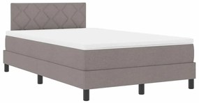 vidaXL Κρεβάτι box spring με στρώμα Taupe 120 x 190 cm ύφασμα