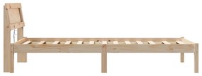 vidaXL Σκελετός Κρεβατιού Καφέ 90 x 190 cm Συμπαγές ξύλο πεύκου