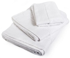 Πετσέτες Σετ 3τμχ Πενιέ White DimCol Σετ Πετσέτες 100% Cotton