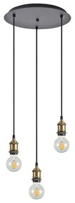 Φωτιστικό Οροφής Magnum 77-8692 35x35x300cm 3xE27 60W Black-Bronze Homelighting