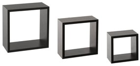 Ράφια Τοίχου (Σετ 3τμχ) F-V Black 138956A