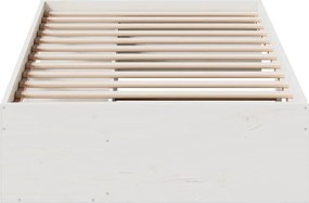 vidaXL Καναπές Κρεβάτι Χωρίς Στρώμα Λευκό 90x190 εκ. Μασίφ Ξύλο Πεύκου