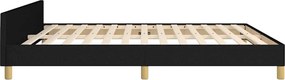 vidaXL Σκελετός Κρεβατιού Χωρίς Στρώμα Μαύρο 180x200 εκ. Υφασμάτινο