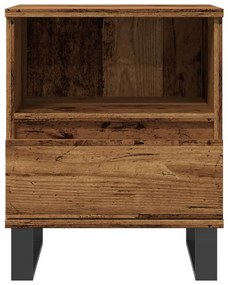 Κομοδίνα 2 τεμάχια Παλιό ξύλο 40x35x50 cm Κατασκευασμένο ξύλο - Καφέ