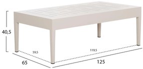 Σετ κήπου LARRY C6188.02 4 τεμ. Aλουμίνιο Σαμπανί - P.E. Ύφασμα 201x77x80 εκ.