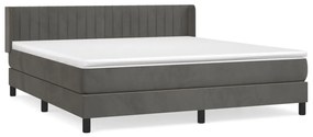 ΚΡΕΒΑΤΙ BOXSPRING ΜΕ ΣΤΡΩΜΑ ΣΚΟΥΡΟ ΓΚΡΙ 160X200 ΕΚ. ΒΕΛΟΥΔΙΝΟ 3131088