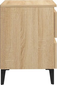 vidaXL Κομοδίνο Sonoma Δρυς 40 x 35 x 50 εκ. από Επεξ. Ξύλο