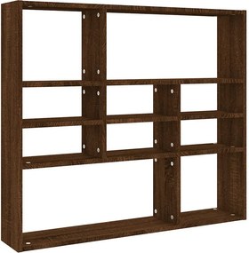 vidaXL Ραφιέρα Τοίχου Καφέ Δρυς 90 x 16 x 78 εκ. από Επεξ. Ξύλο