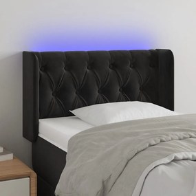 Κεφαλάρι Κρεβατιού LED Μαύρο 83x16x78/88 εκ. Βελούδινο 3123604
