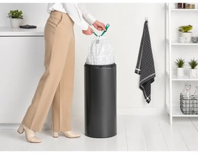 Κάδος Brabantia Touch Bin New 1008860, 30 l, αθόρυβο και ομαλό κλείσιμο, σκούρο γκρι