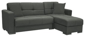 Carnac γωνιακός καναπές κρεβάτι με αποθηκευτικό χώρο 212x145x76εκ. με αναστρέψιμη γωνία Γκρι
