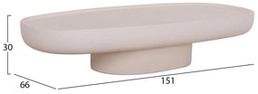 Τραπεζάκι σαλονιού DESSY C18153.02 Fiber Cement σε Λευκό 151x66x30Υεκ. 151x66x30 εκ.