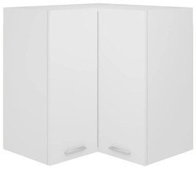 vidaXL Κρεμαστό Γωνιακό Ντουλάπι "Lyon" Λευκό 57x57x60 εκ. από Τεχνητό Ξύλο