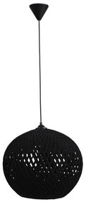 Φωτιστικό Οροφής Silk-02 Φ35 1/L Pendel Ε/27 31-1141 Black Heronia Rope