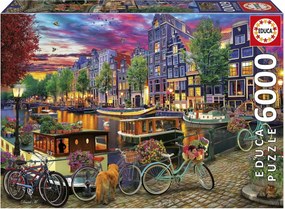 Παζλ Educa Bicicletas en Ámsterdam 6000 Τεμάχια