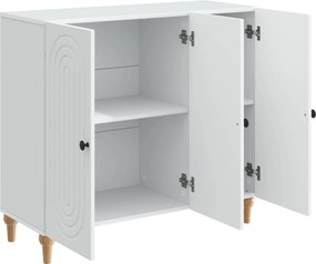 vidaXL Πλαϊνό γραφείο Λευκό 89 x 34,5 x 80 εκ Επεξεργασμένο Ξύλο