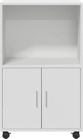 vidaXL Ντουλάπι Τροχήλατο Λευκό 55x40x91 εκ. από Επεξεργασμένο Ξύλο