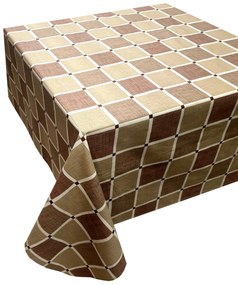 Τραπεζομάντηλο ΚΟΜΒΟΣ Καρό Polycotton Design-2 Olive 140x180