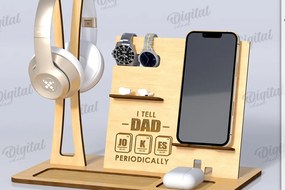 Intra απο ξύλο plywood 3mm-4mm πάχος 3D Ξύλινος Οργανωτής Γραφείου Δίασταση 30x20 cm INTRAFABR-119549507