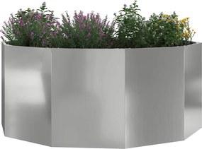 vidaXL Γλάστρα Ασημί 120 x 120 x 50 εκ Επικαλυμμένος Χάλυβας