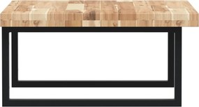 vidaXL Ράφι Νιπτήρα Τοίχου από Ατσάλι / Μασίφ Ξύλο Ακακίας