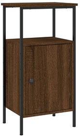 vidaXL Κομοδίνα 2 τεμ. Καφέ Δρυς 41 x 31 x 80 εκ. από Επεξεργ. Ξύλο