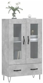 vidaXL Ντουλάπα Γκρι Σκυροδέματος 69,5 x 31 x 115 εκ. Επεξεργ. Ξύλο