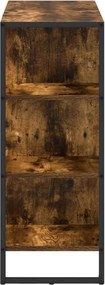 vidaXL Βοηθητικό ντουλάπι Καπνιστό Δρύς 96.5 x 30 x 75 εκ
