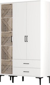 Τριφυλλη Ντουλαπα Λευκο KUMSAL 47.5x120x201.4