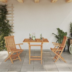 vidaXL Σετ 3 Τεμαχίων Πτυσσόμενης Μπιτσουρίσιας από Στερεό Ξύλο Ακακίας