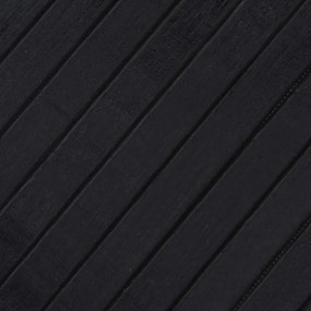 vidaXL Χαλί Ορθογώνιο Μαύρο 100x100 εκ. από Μπαμπού