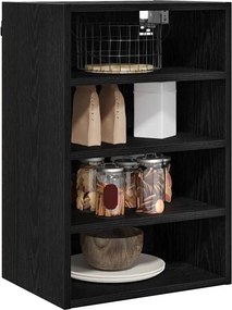 vidaXL Κρεμαστό ντουλάπι με ράφι Μαύρη δρυς 40 x 29,5 x 60 εκ.