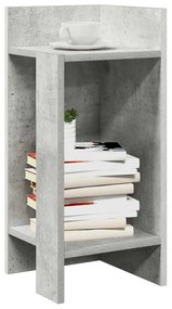 Τραπεζάκι με ράφι Γκρι Σκυροδέματος 25,5x27x60 εκ.