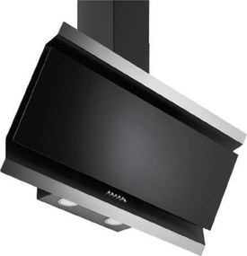 Pyramis Eleganto Elegant Απορροφητήρας Επίτοιχος Inox-Μαύρο Γυαλί 90 cm