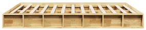 vidaXL Πλαίσιο κρεβατιού χωρίς στρώμα 150x200 cm μασίφ ξύλο δρυς
