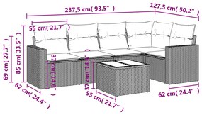 ΣΕΤ ΚΑΝΑΠΕ ΚΗΠΟΥ 6 ΤΕΜ. ΜΠΕΖ ΣΥΝΘΕΤΙΚΟ ΡΑΤΑΝ ΜΕ ΜΑΞΙΛΑΡΙΑ 3251276