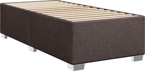 vidaXL Κρεβάτι box spring με στρώμα Σκούρο Καφέ 80 x 200 cm Ύφασμα