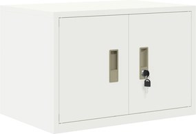 vidaXL Ντουλάπι αποθήκευσης 2 τμχ. Λευκός 60 x 40 x 145 εκ Ατσάλι