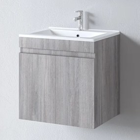 Σετ Έπιπλο Μπάνιου OMEGA GREY OAK 60 9SOM060GO0W Πάγκο 60x44x60