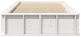 vidaXL Σκελετός Κρεβατιού με αποθήκευση Λευκό 90 x 200 cm Σύνθετο ξύλο