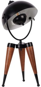 Φωτιστικό Επιτραπέζιο 534LUN5211 Φ33x60cm 1xE27 40W Black-Walnut Opviq