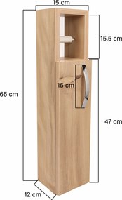 Έπιπλο Μπάνιου Δρυς PRELA 15x12x65