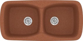 Kitchen Sink Sanitec Classic 319 Inset 93x51 cm Granite Terracotta