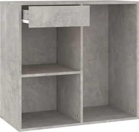 808840 vidaXL Ντουλάπι Καλλυντικών Γκρι Σκυροδ. 80x40x75 εκ Επεξ. Ξύλο