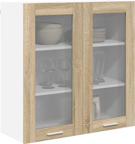 vidaXL Κρεμαστό ντουλάπι με αποθήκευση Δρύς Sonoma 80 x 31 x 80 εκ.