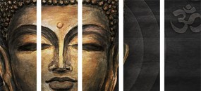 Εικόνα 5 μερών Πρόσωπο του Βούδα - 200x100
