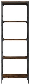 vidaXL Βιβλιοθήκη 5 Επιπέδων Καπνιστή Δρυς 59x35x171 εκ. Επεξεργ. Ξύλο