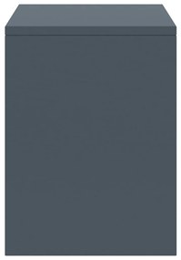 Κομοδίνο Ανοιχτό Γκρι 35 x 30 x 40 εκ. από Μασίφ Ξύλο Πεύκου - Γκρι