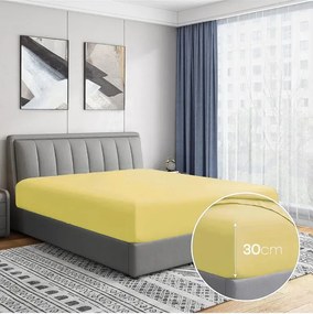 Stewehome Ελαστικό σεντόνι διπλό από 100% βαμβάκι 140x200 cm